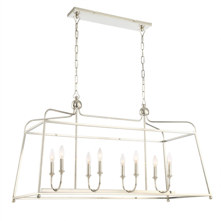 Libby Langdon Sylvan 8 Light Polished Nickel Chandelier Crystorama