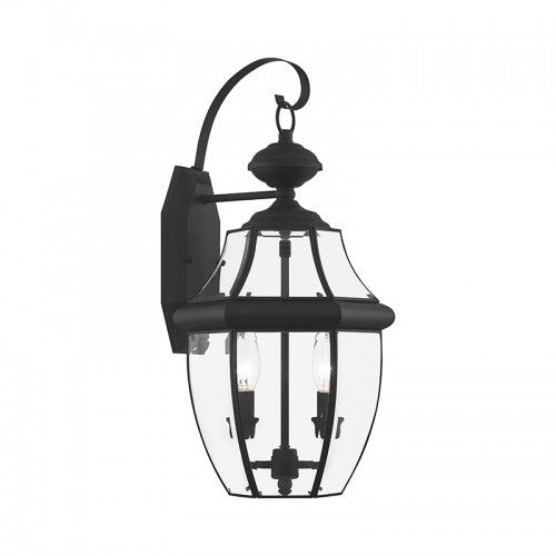 2 Light Black Outdoor Wall Lantern Livex