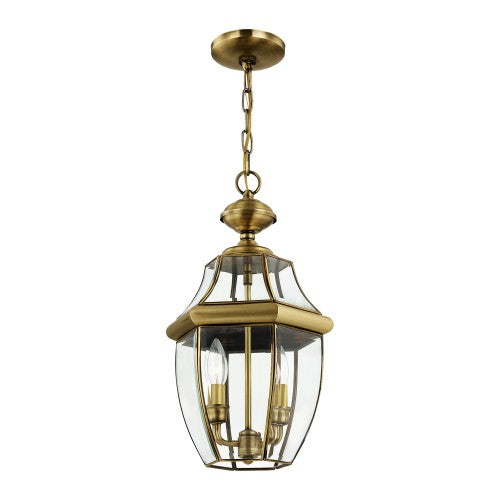 2 Light Antique Brass Outdoor Lantern Livex