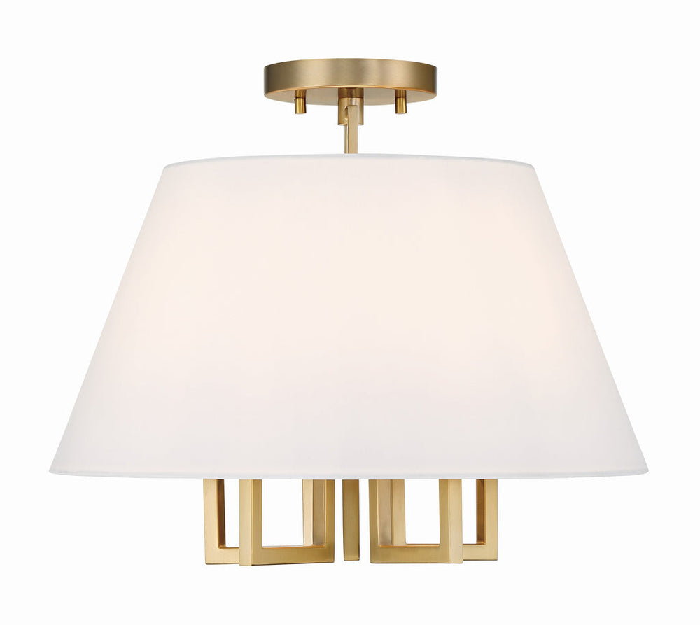 Crystorama Crystorama Libby Langdon Westwood 5 Light Vibrant Gold Semi Flush Mount