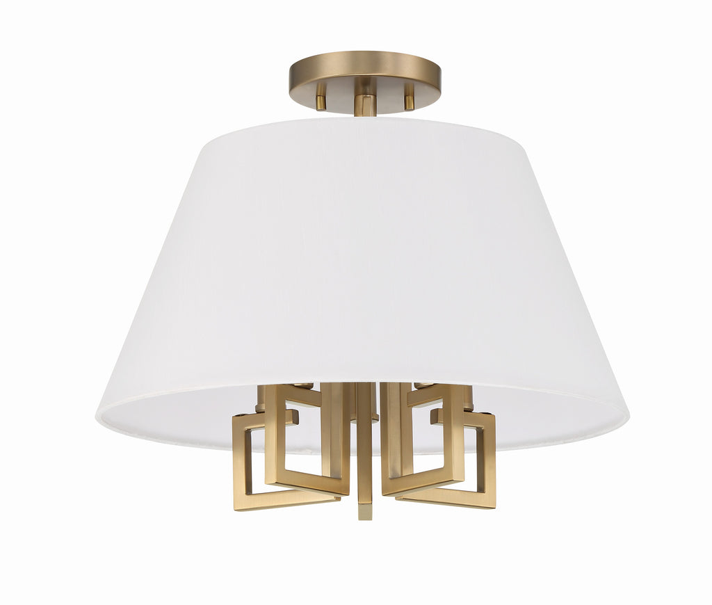 Crystorama Crystorama Libby Langdon Westwood 5 Light Vibrant Gold Semi Flush Mount