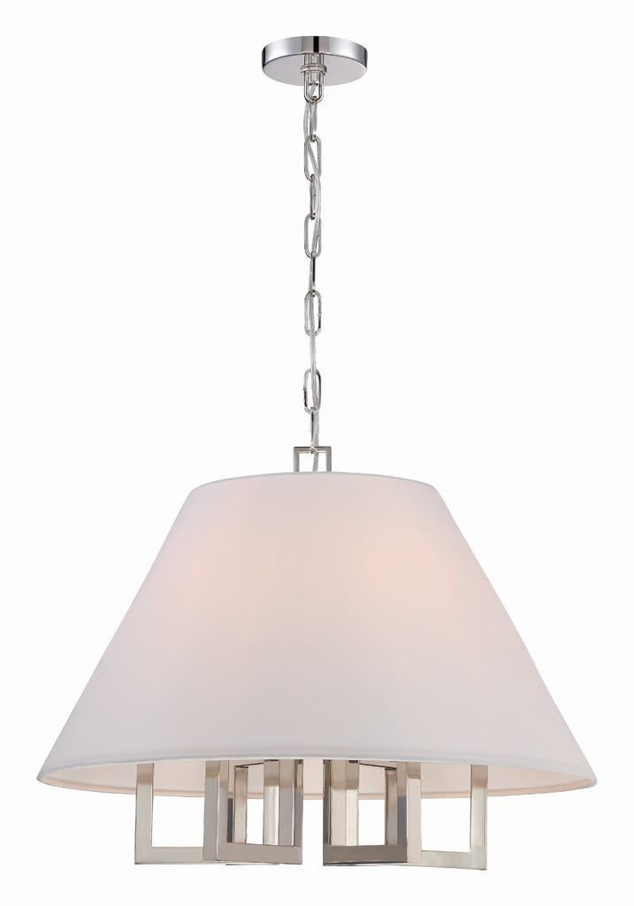 Libby Langdon Westwood 6 Light Polished Nickel Chandelier Crystorama