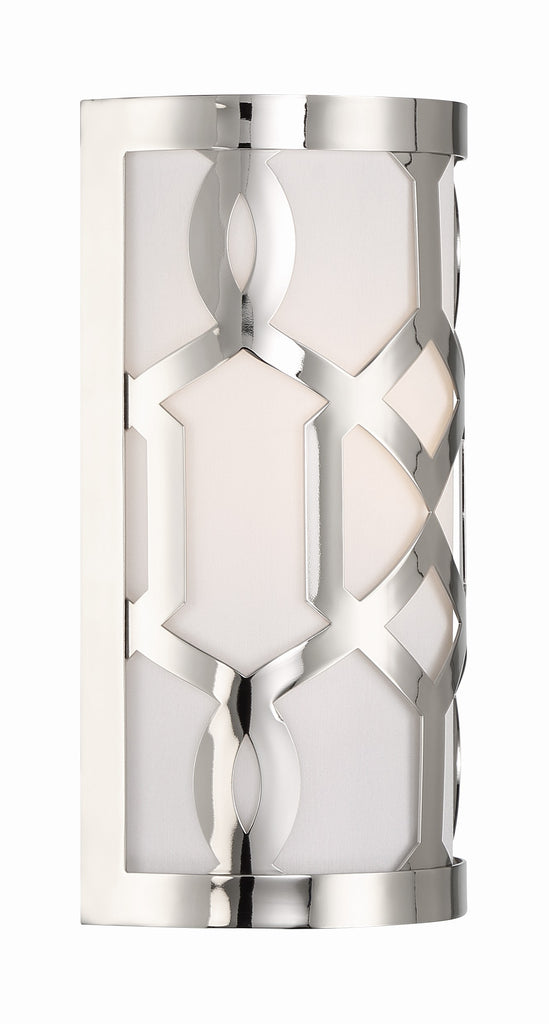 Crystorama Crystorama Libby Langdon Jennings 1 Light Polished Nickel Sconce