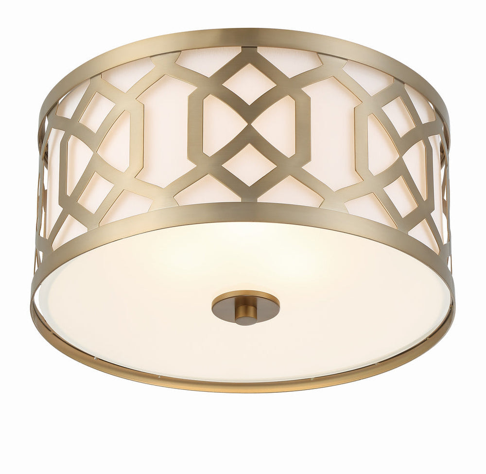 Crystorama Crystorama Libby Langdon Jennings 3 Light Aged Brass Flush Mount