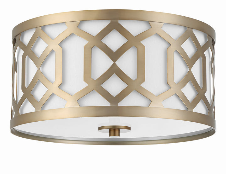 Crystorama Crystorama Libby Langdon Jennings 3 Light Aged Brass Flush Mount