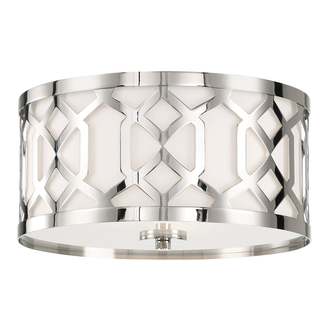 Crystorama Crystorama Libby Langdon Jennings 3 Light Polished Nickel Flush Mount