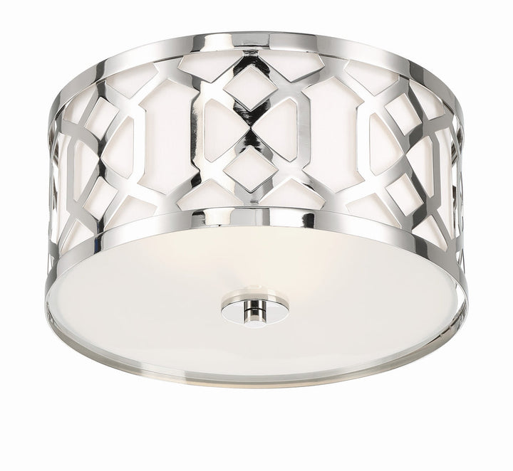 Crystorama Crystorama Libby Langdon Jennings 3 Light Polished Nickel Flush Mount