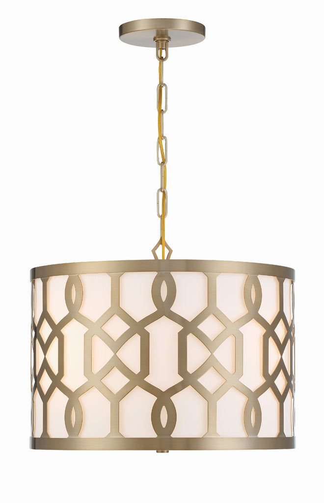 Libby Langdon Jennings 3 Light Aged Brass Chandelier Crystorama