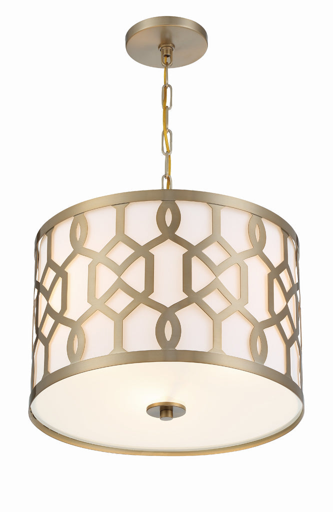 Libby Langdon Jennings 3 Light Aged Brass Chandelier Crystorama