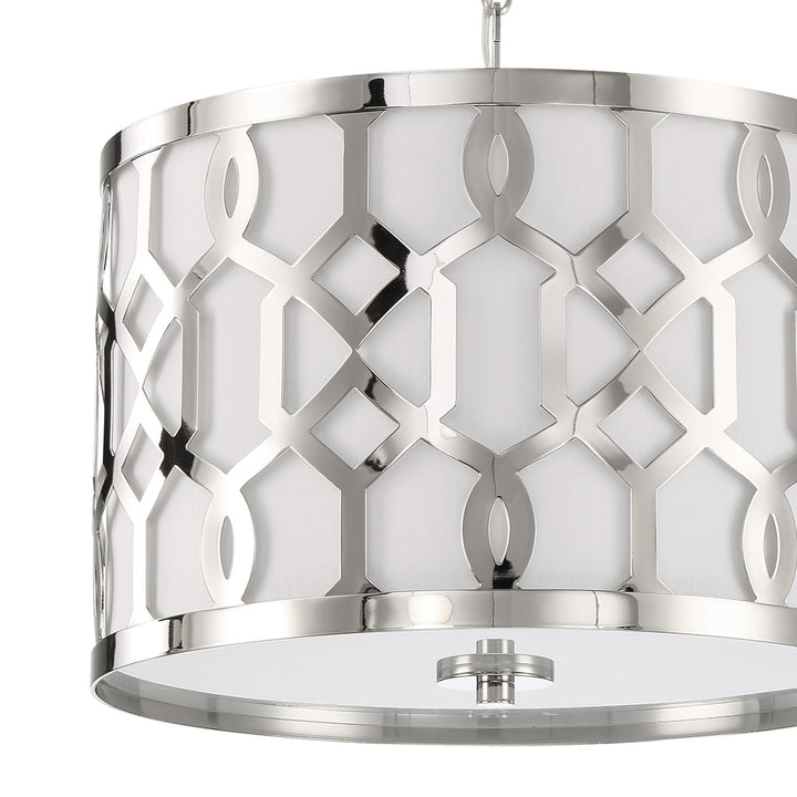 Libby Langdon Jennings 3 Light Polished Nickel Chandelier Crystorama