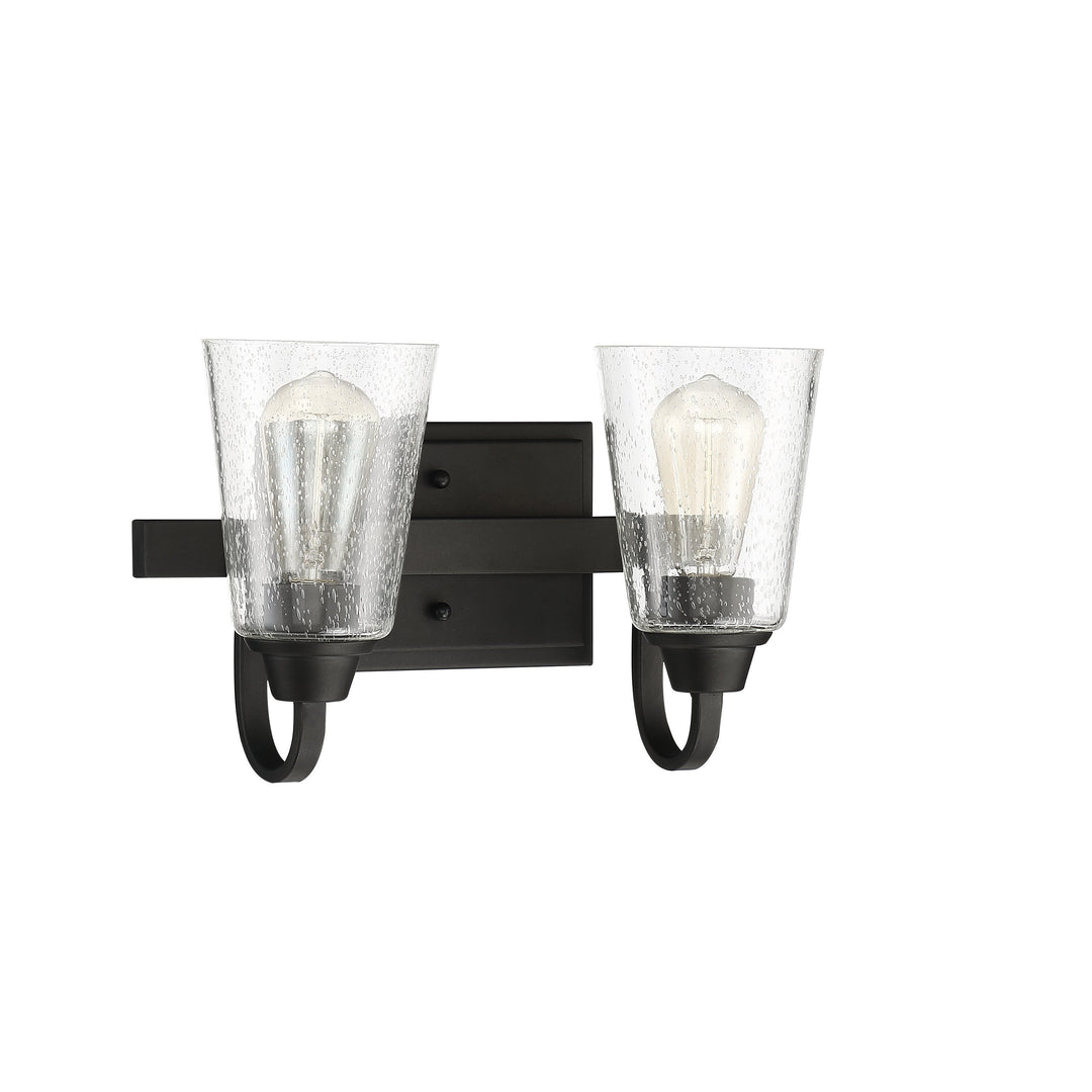 CRAFTMADE Grace 2 Light Vanity in Espresso (Clear Seeded Glass)