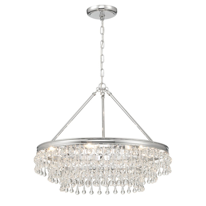 Calypso 6 Light Polished Chrome Chandelier Crystorama