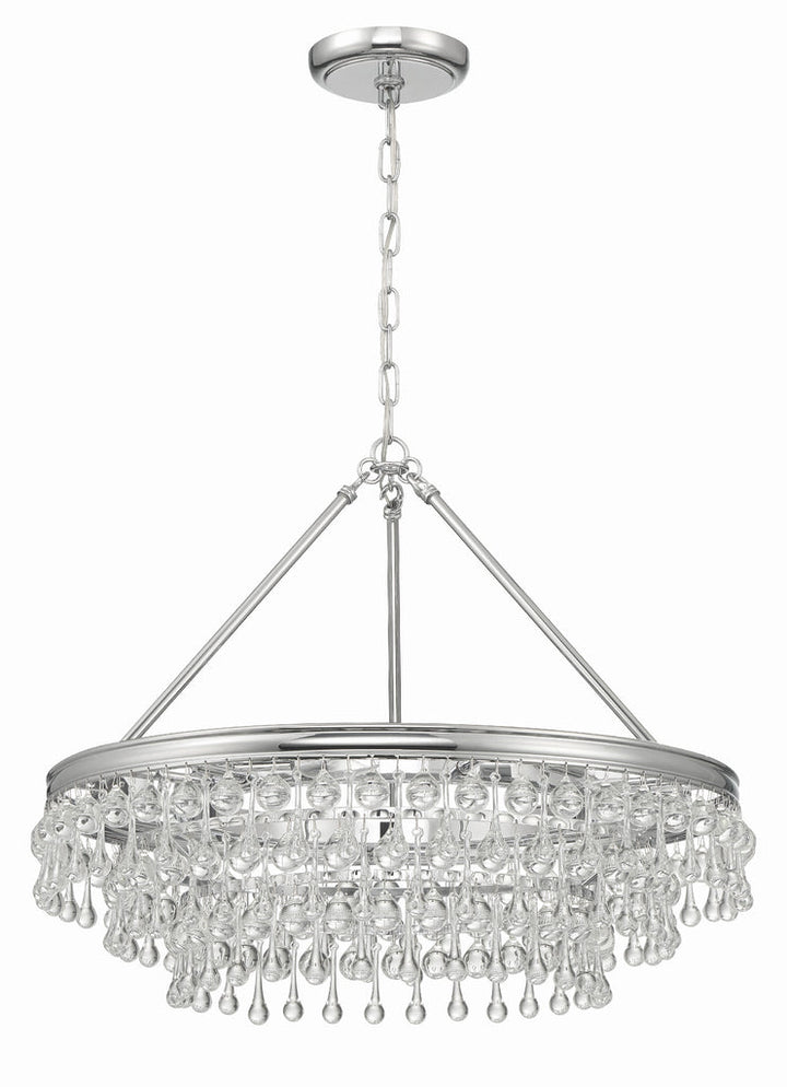 Calypso 6 Light Polished Chrome Chandelier Crystorama