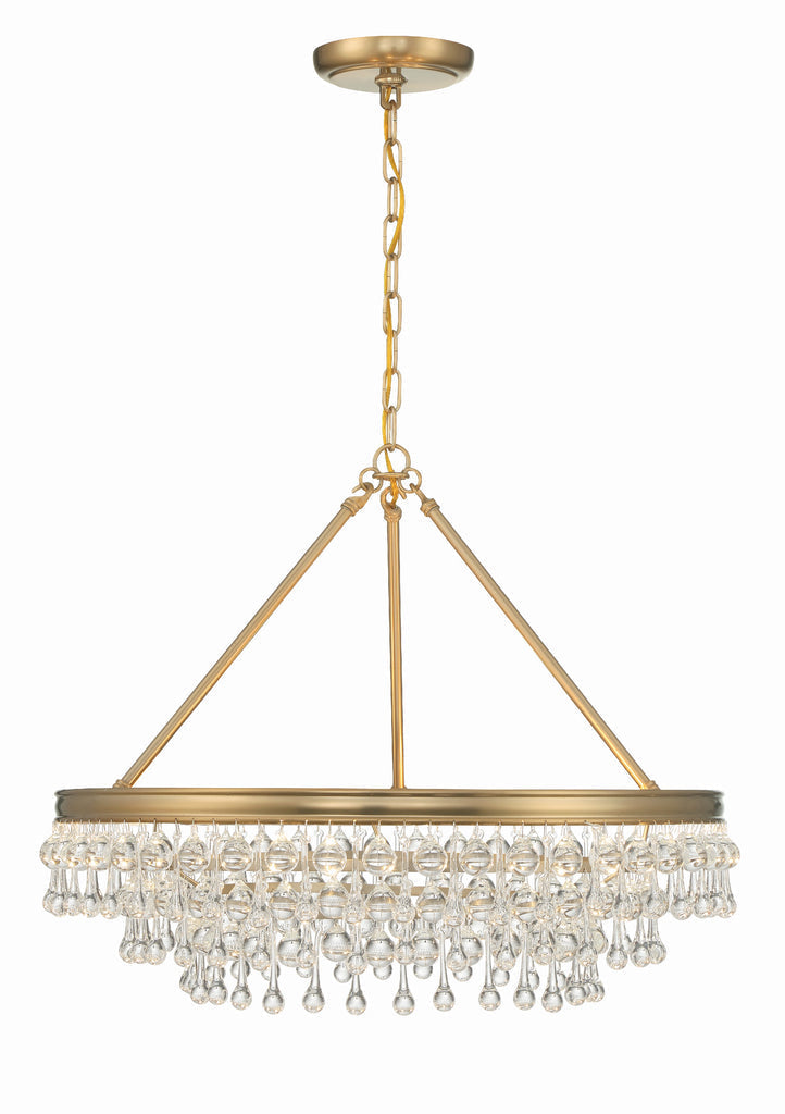 Calypso 6 Light Vibrant Gold Chandelier Crystorama