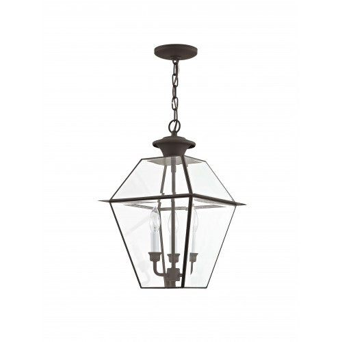 3 Light Bronze Outdoor Lantern Livex