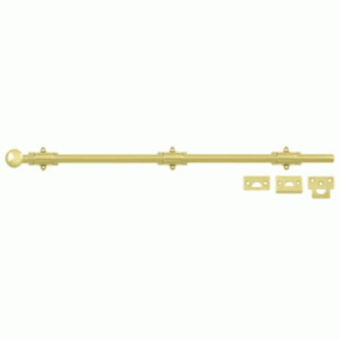 DELTANA 24 Inch Deltana Heavy Duty Surface Bolt (Polished Brass Finish)