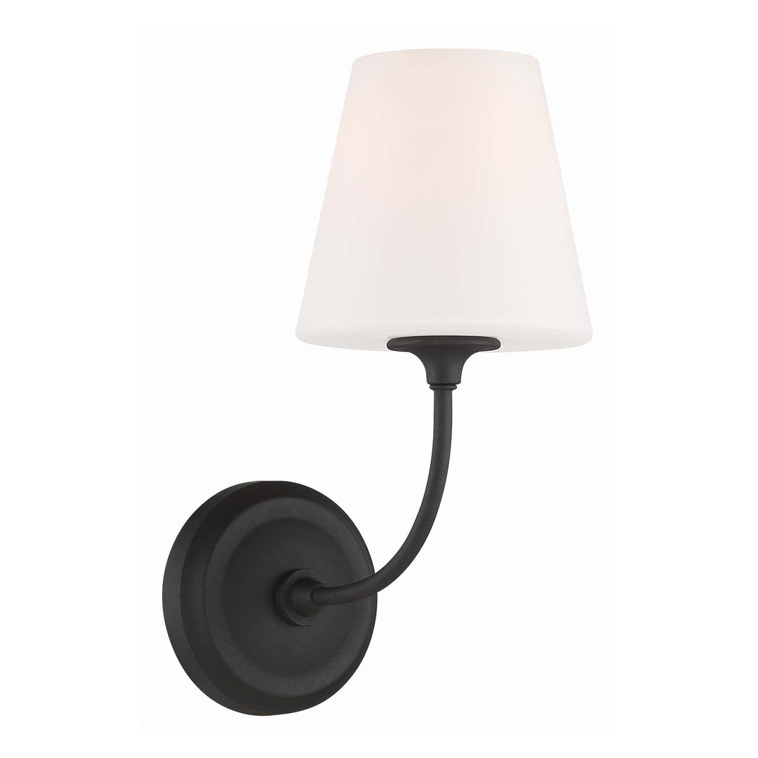 Crystorama Crystorama Libby Langdon Sylvan 1 Light Black Forged Sconce