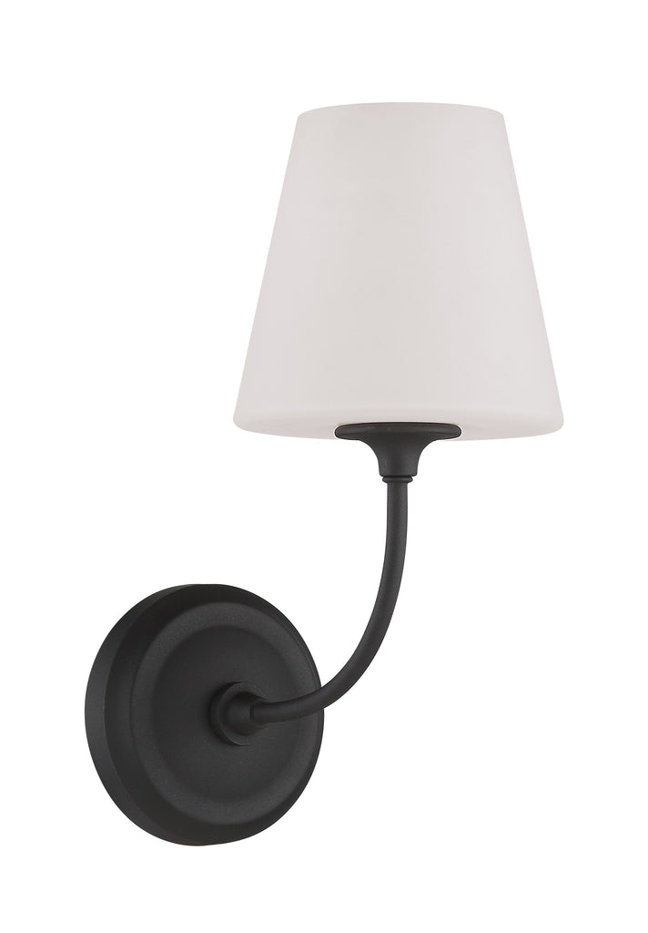 Crystorama Crystorama Libby Langdon Sylvan 1 Light Black Forged Sconce