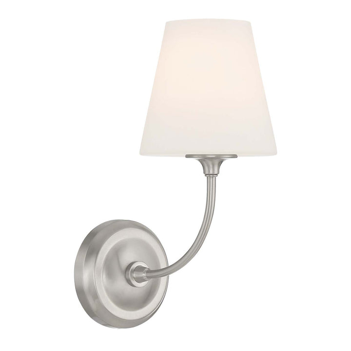 Crystorama Crystorama Libby Langdon Sylvan 1 Light Brushed Nickel Sconce