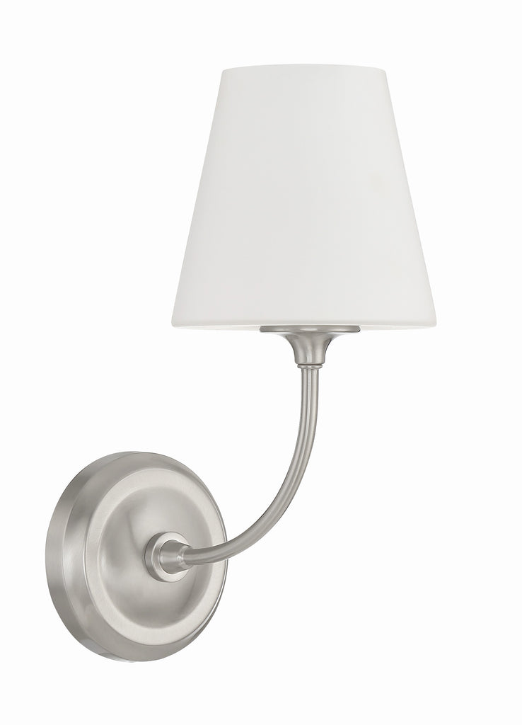 Crystorama Crystorama Libby Langdon Sylvan 1 Light Brushed Nickel Sconce