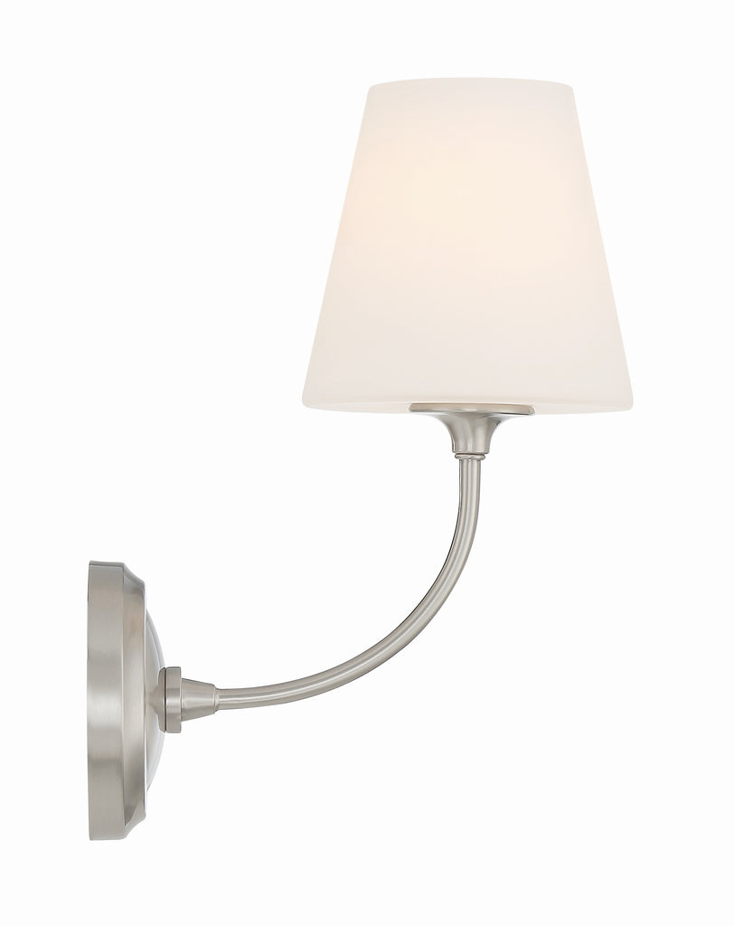 Crystorama Crystorama Libby Langdon Sylvan 1 Light Brushed Nickel Sconce