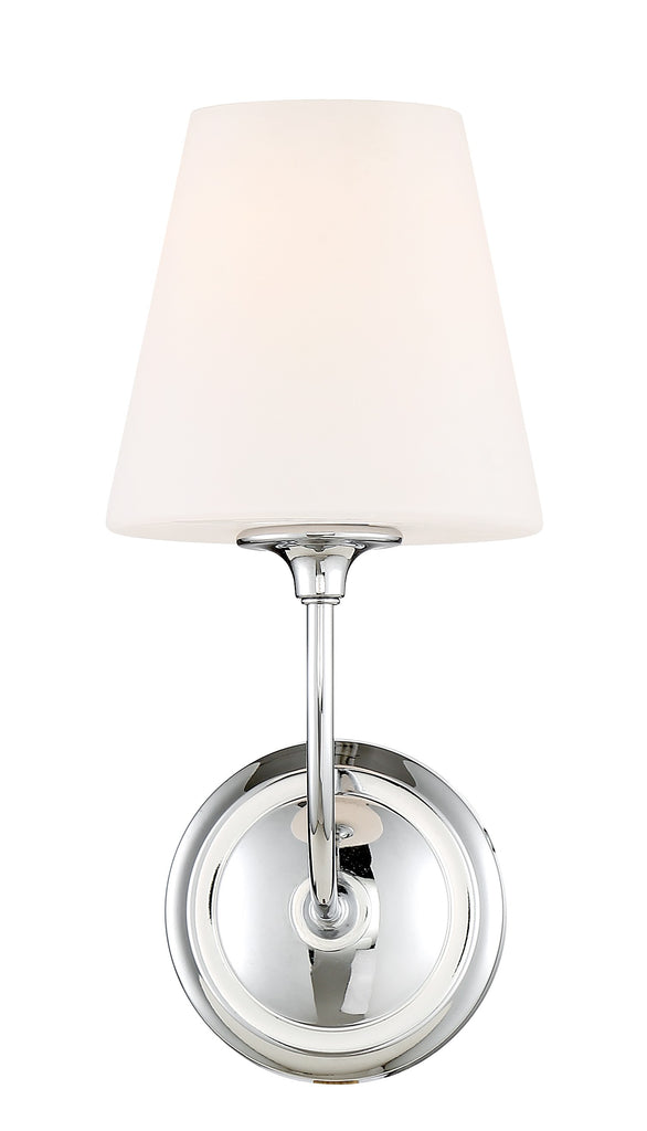 Crystorama Crystorama Libby Langdon Sylvan 1 Light Polished Chrome Sconce