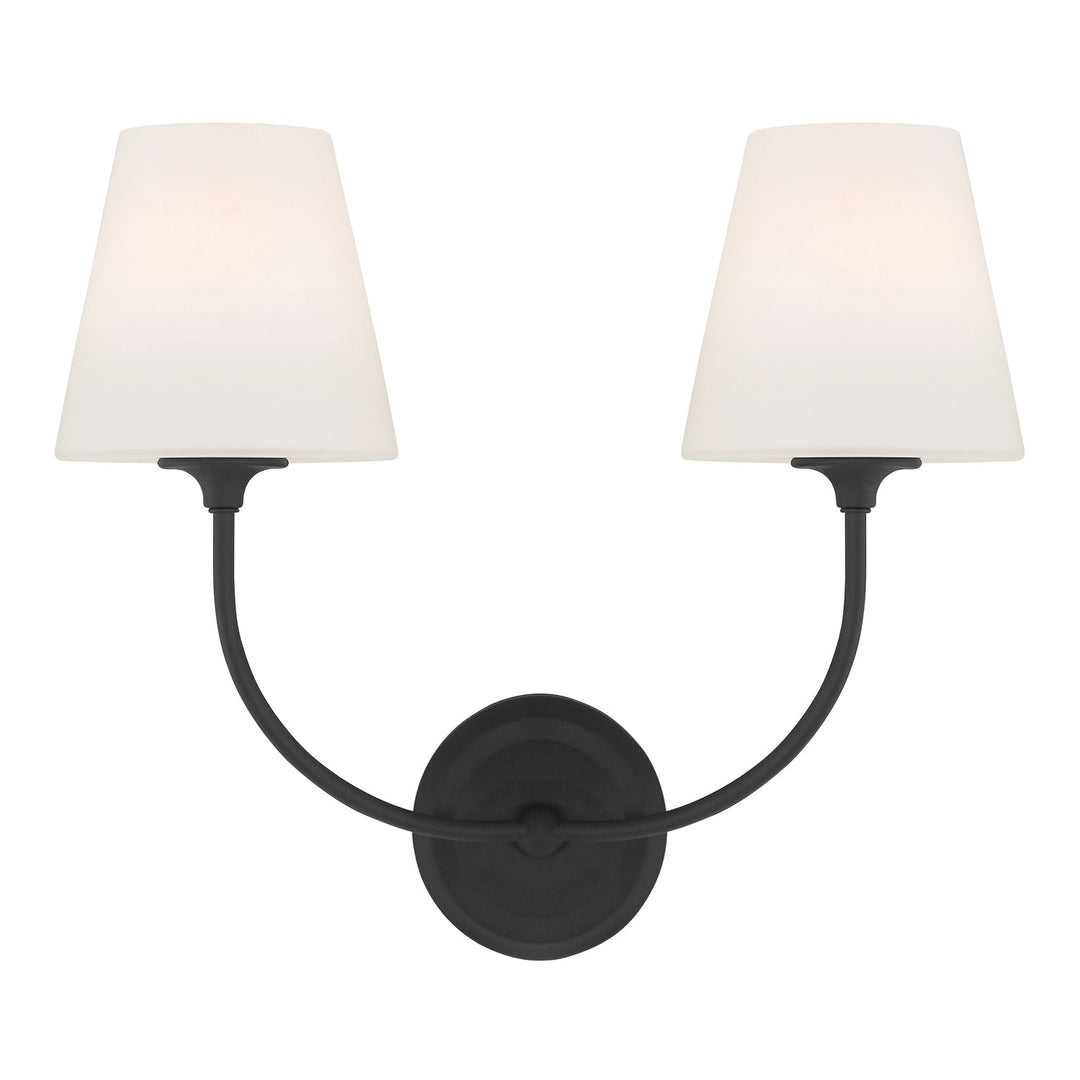 Crystorama Crystorama Libby Langdon Sylvan 2 Light Black Forged Sconce