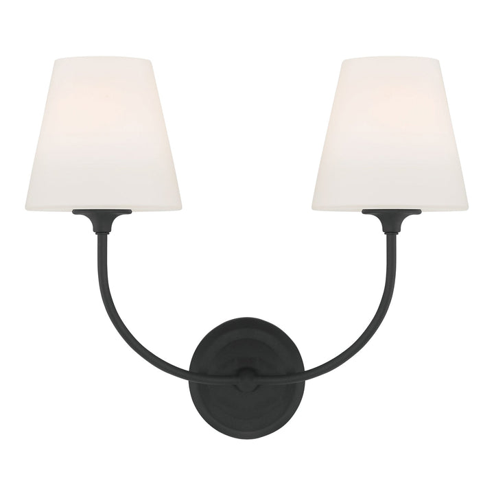 Crystorama Crystorama Libby Langdon Sylvan 2 Light Black Forged Sconce