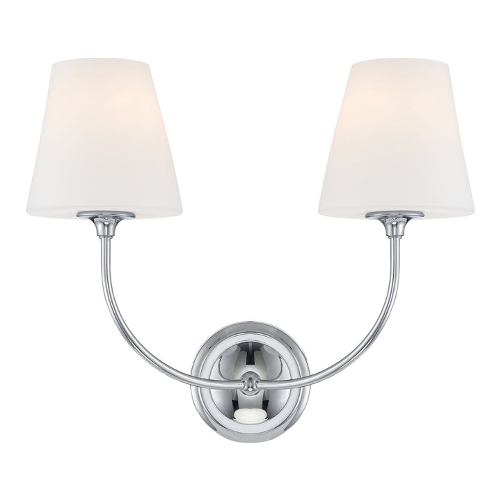 Crystorama Crystorama Libby Langdon Sylvan 2 Light Polished Chrome Sconce