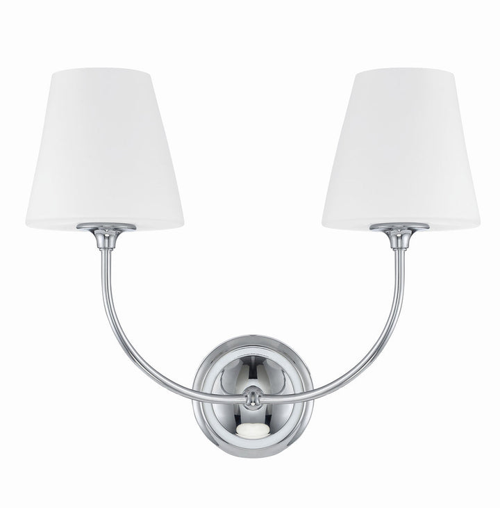 Crystorama Crystorama Libby Langdon Sylvan 2 Light Polished Chrome Sconce