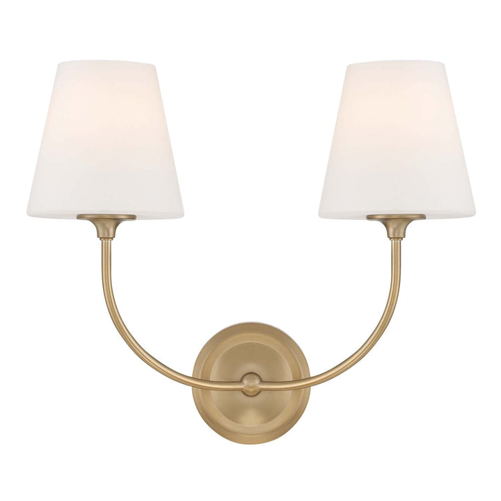 Libby Langdon Sylvan 2 Light Vibrant Gold Sconce Crystorama