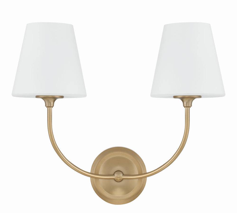 Crystorama Crystorama Libby Langdon Sylvan 2 Light Vibrant Gold Sconce