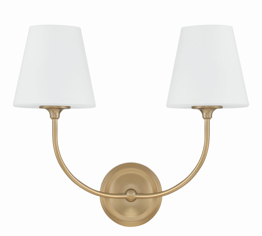 Libby Langdon Sylvan 2 Light Vibrant Gold Sconce Crystorama