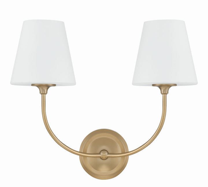 Libby Langdon Sylvan 2 Light Vibrant Gold Sconce Crystorama