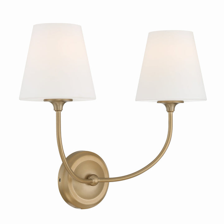 Libby Langdon Sylvan 2 Light Vibrant Gold Sconce Crystorama