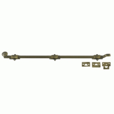 26 Inch Deltana Offset Heavy Duty Surface Bolt (Antique Brass Finish) DELTANA