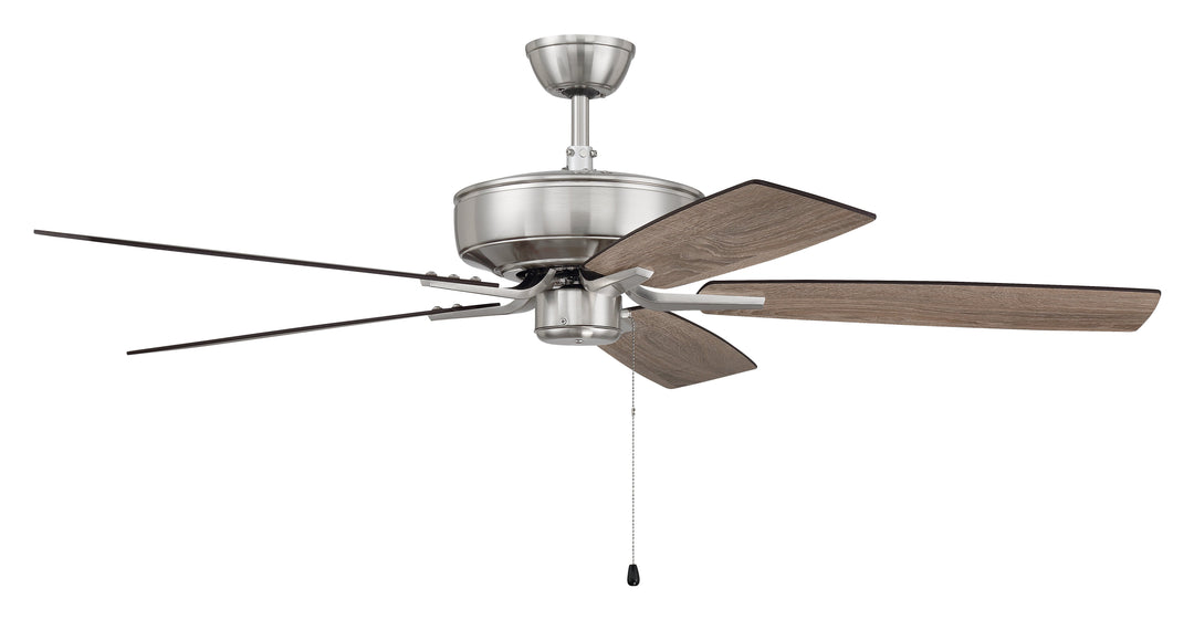 CRAFTMADE 52" Pro Plus Fan in Brushed Polished Nickel w/ Driftwood/Grey Walnut Blades