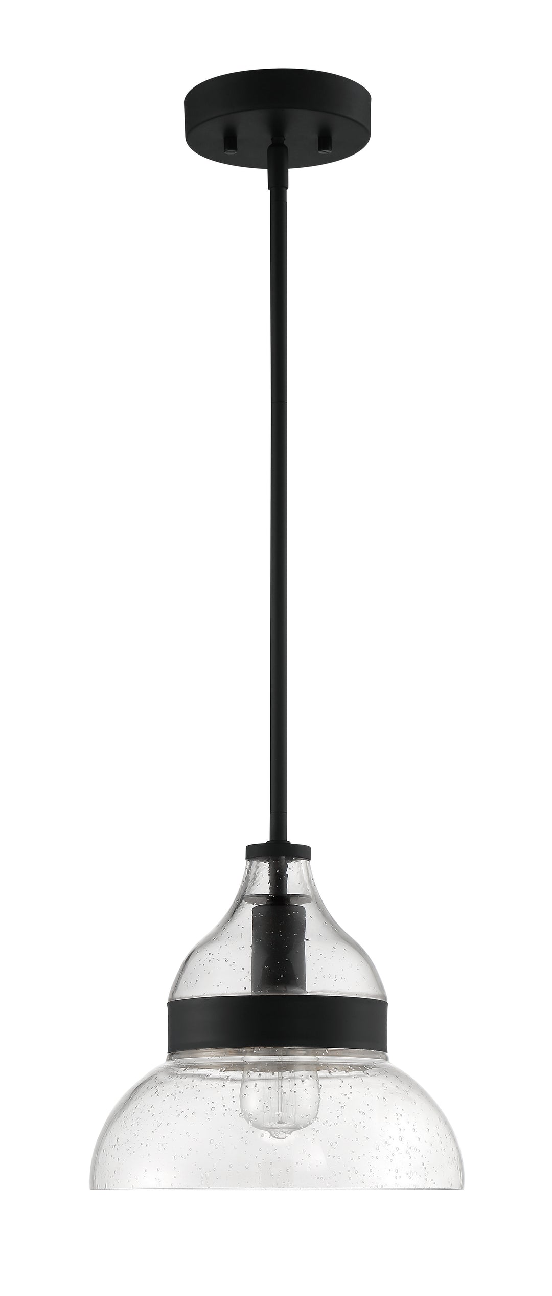 CRAFTMADE Smyth 1 Light Mini Pendant in Flat Black