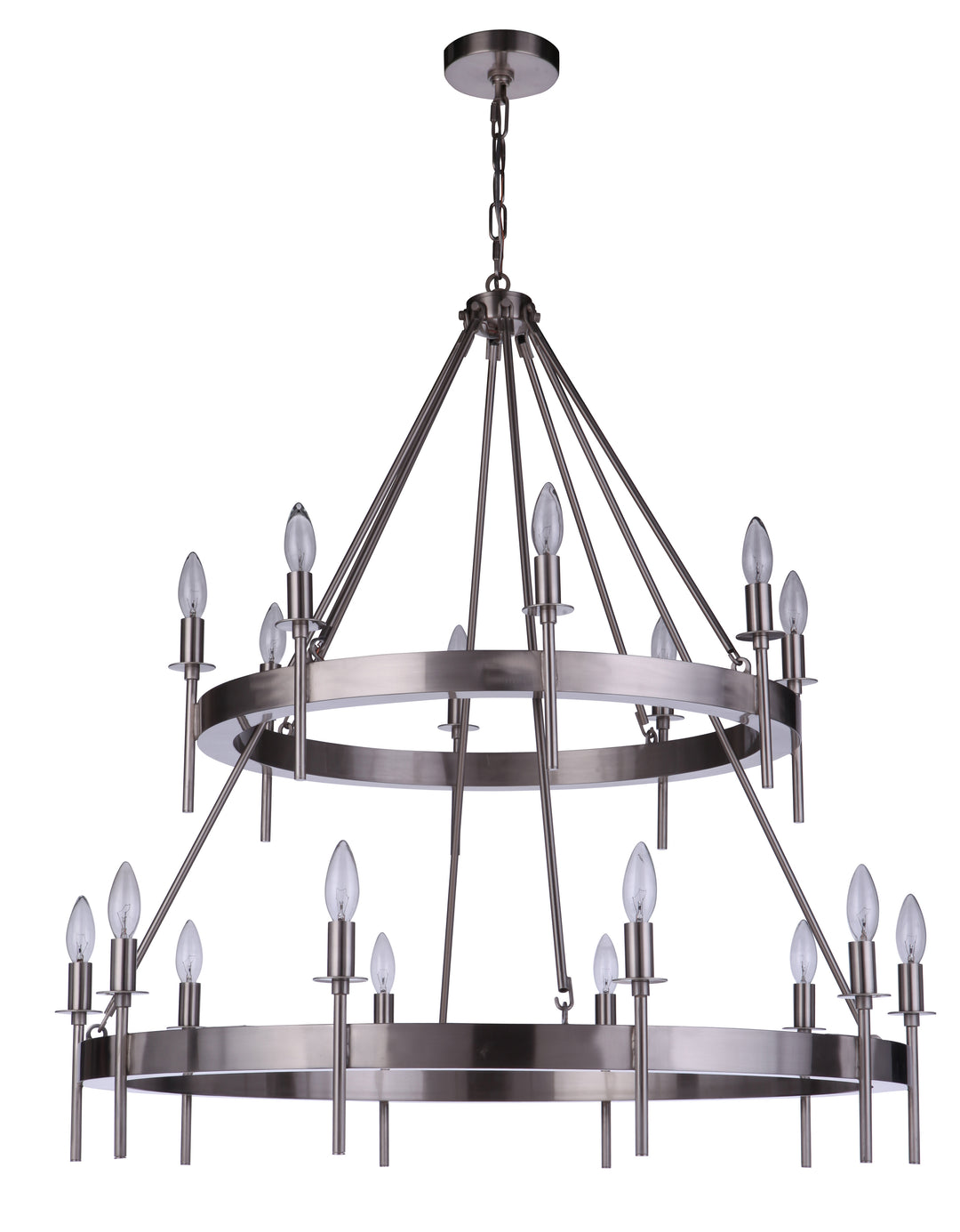 CRAFTMADE Larrson 18 Light Chandelier in Brushed Polished Nickel