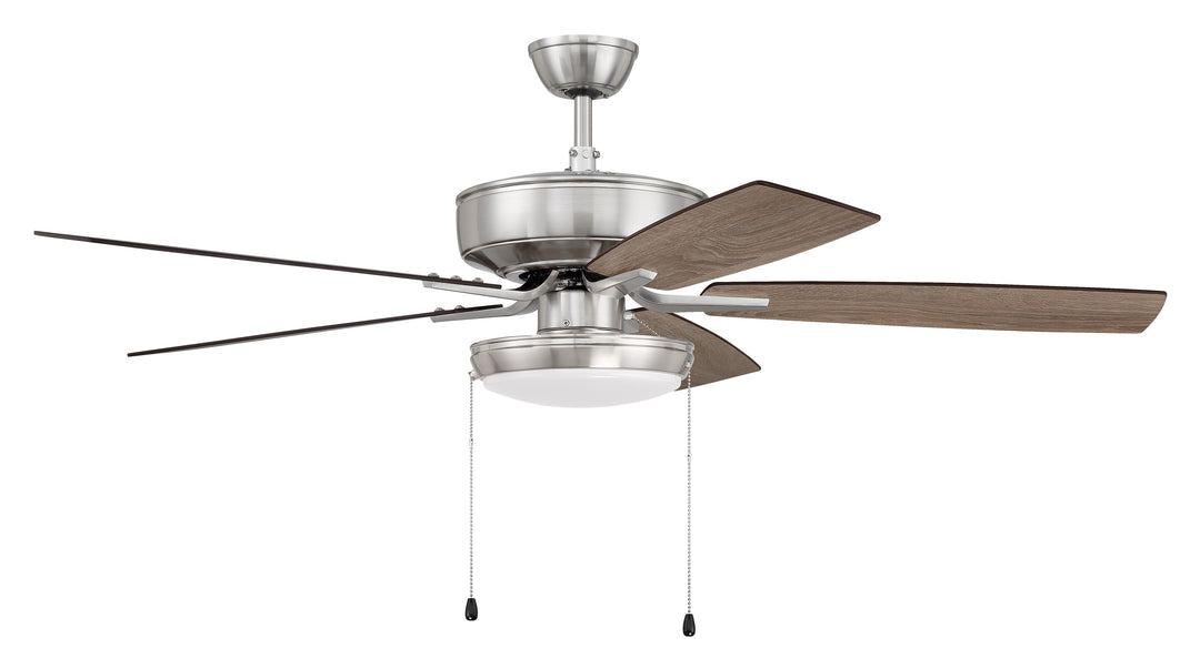 CRAFTMADE 52" Pro Plus 119 in Brushed Polished Nickel w/ Driftwood/Grey Walnut Blades