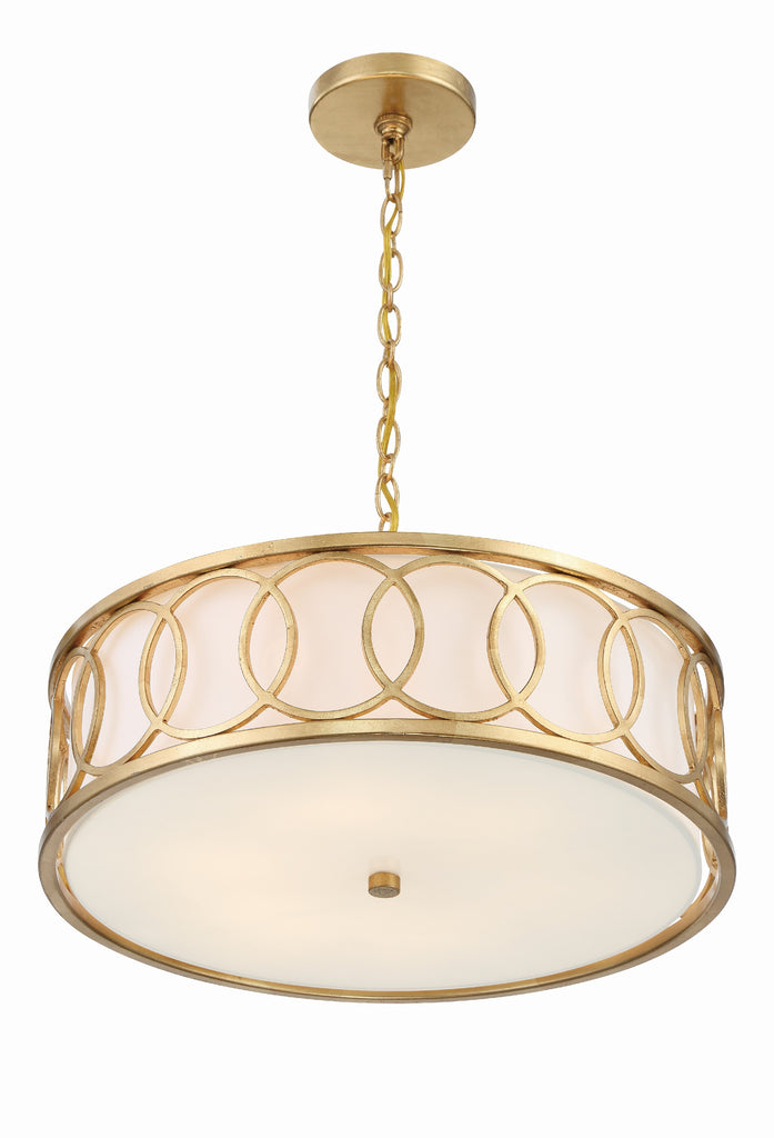 Libby Langdon Graham 6 Light Antique Gold Chandelier Crystorama