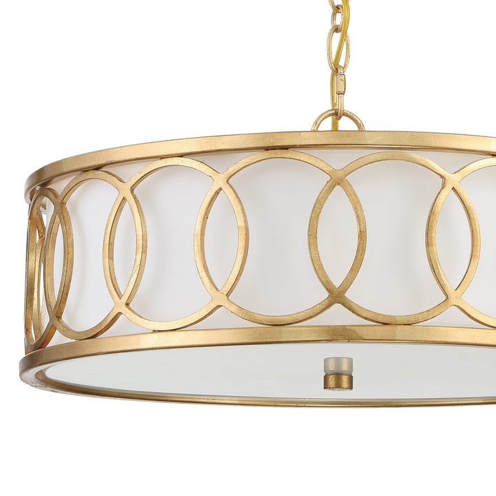 Libby Langdon Graham 6 Light Antique Gold Chandelier Crystorama