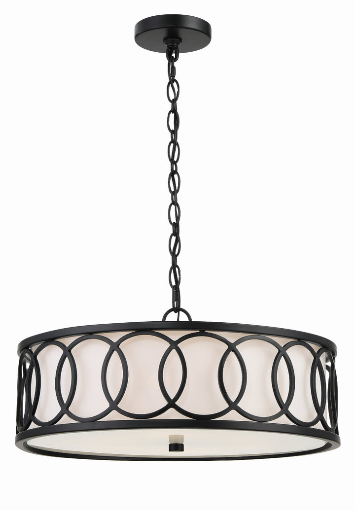 Libby Langdon Graham 6 Light Matte Black Chandelier Crystorama