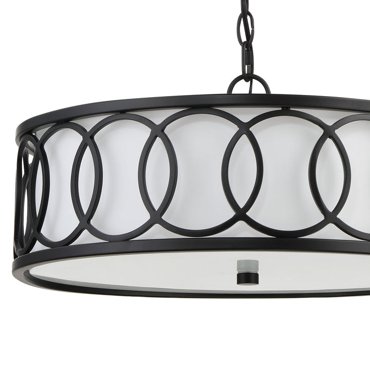 Libby Langdon Graham 6 Light Matte Black Chandelier Crystorama