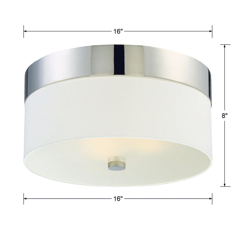 Crystorama Crystorama Libby Langdon Grayson 3 Light Polished Nickel Flush Mount