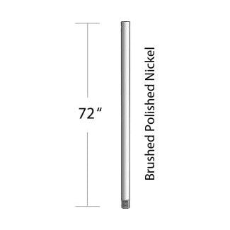 CRAFTMADE 72" Downrod in Brushed Polished Nickel