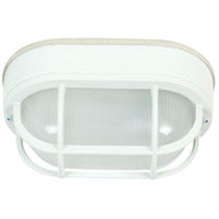 CRAFTMADE Oval Bulkhead 1 Light Small Flush/Wall Mount in Textured White