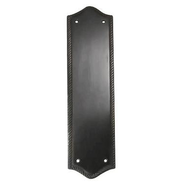 12 Inch Georgian Oval Roped Style Door Push Plate (Several Finish Options) COPPER MOUNTAIN HARDWARE