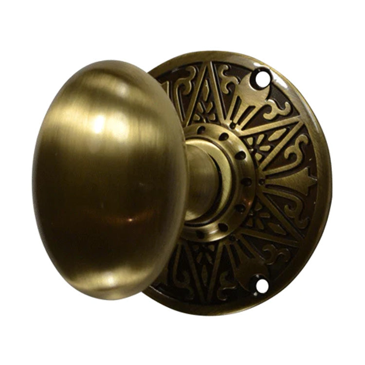 COPPER MOUNTAIN HARDWARE Lancaster Solid Brass Door Set With Egg Style Knob