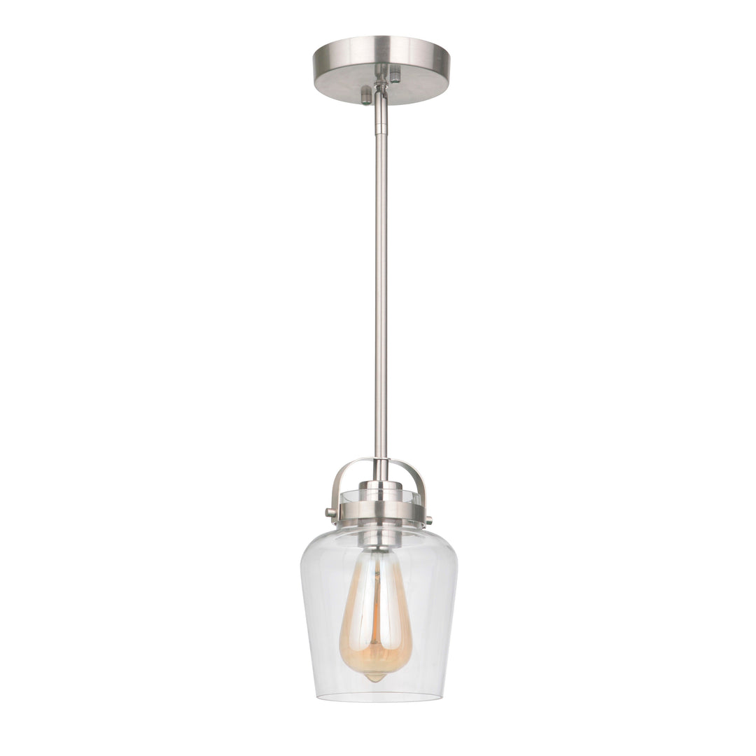 CRAFTMADE Trystan 1 Light Mini Pendant in Brushed Polished Nickel